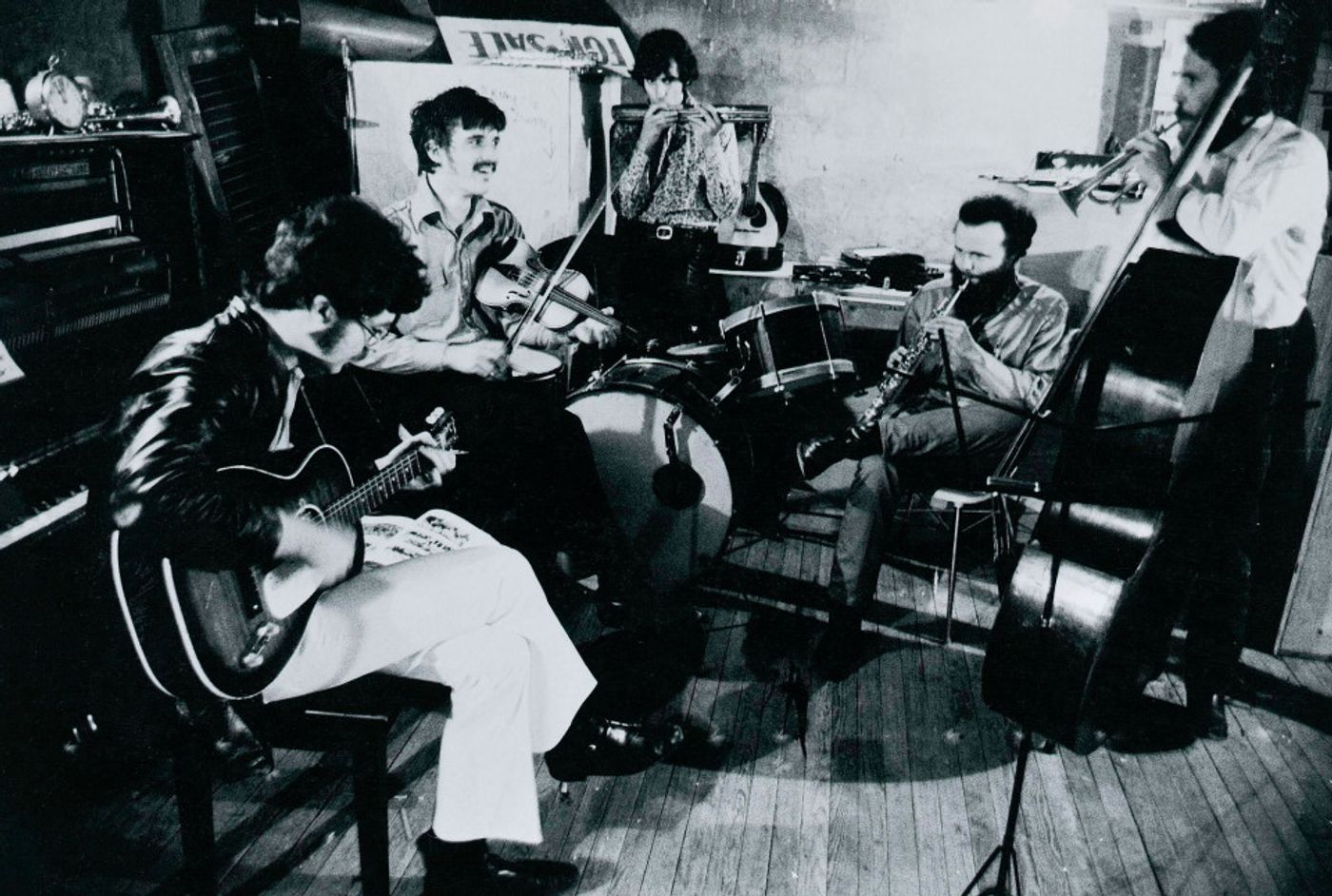 En 1969: magia y química entre los cinco miembros del grupo. Foto: Elliott Landy